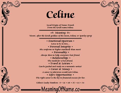 celine meaning in bible|celine wikipedia.